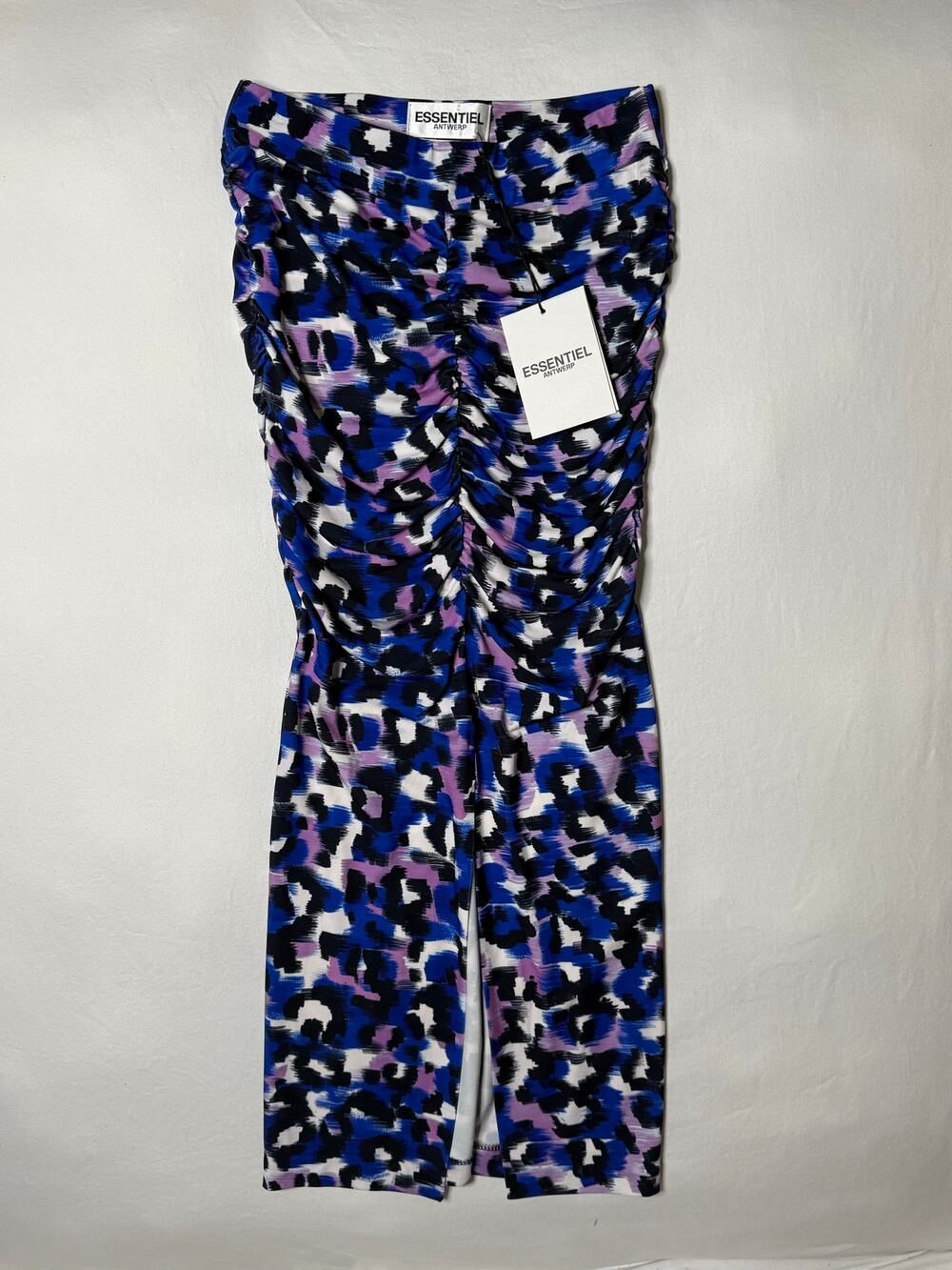 Essentiel Antwerp ruched bodycon midi skirt 0